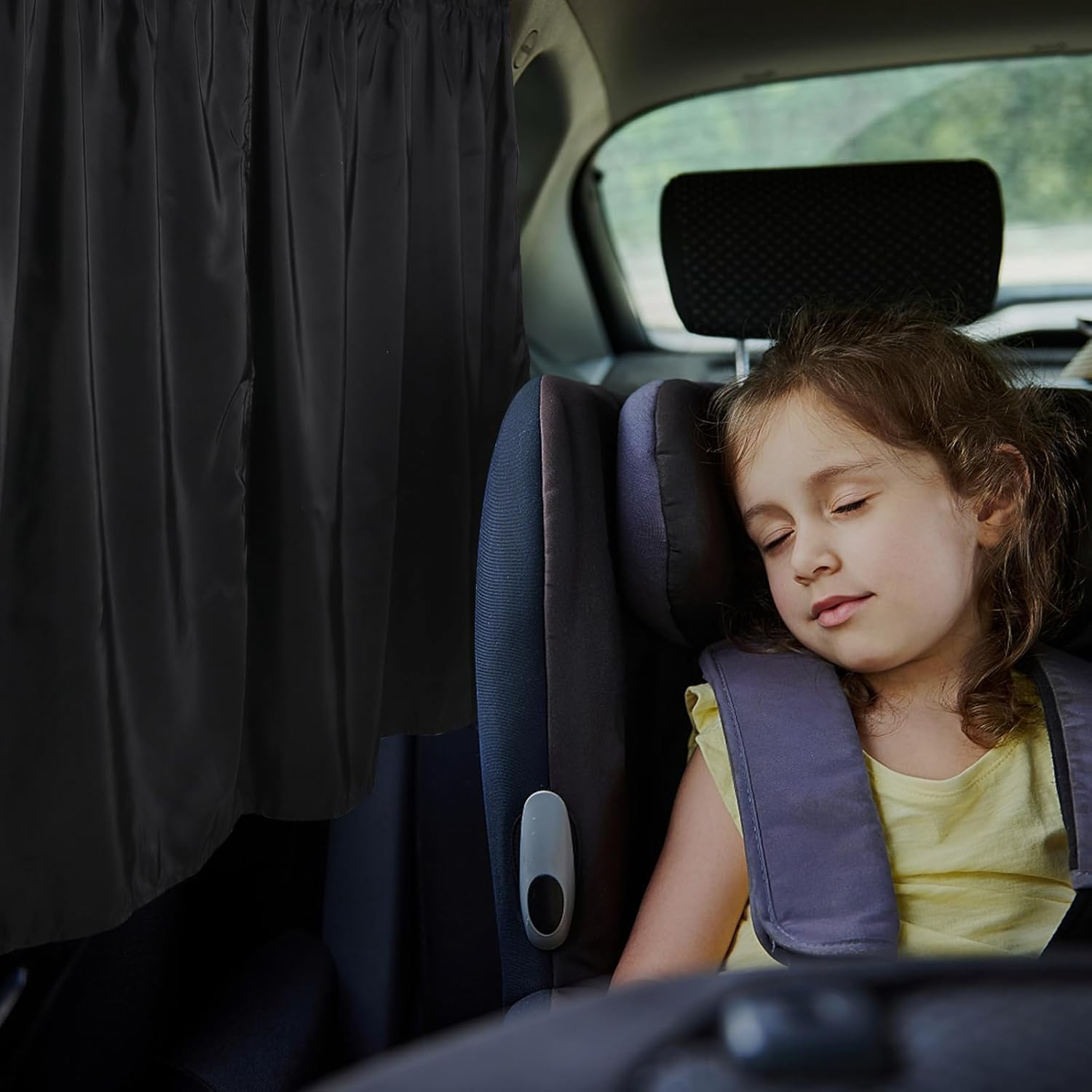 Car Privacy Curtains,Car Window Shades for Side Window & Rear Seat,Universal Vehicle Sunshade Blocking Accessories for Most Cars, Suvs, Trucks, and Vans (3PCS) image number 3