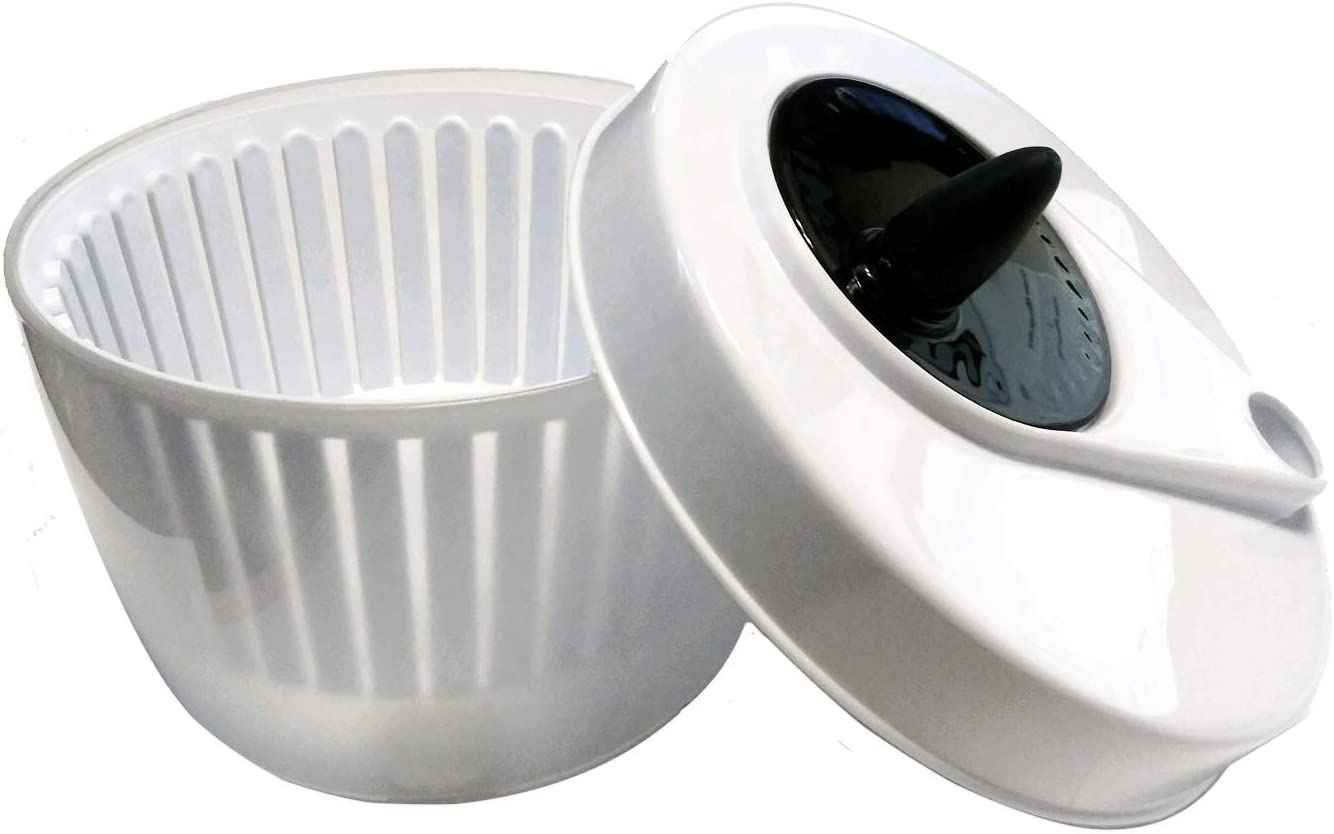 Excelsteel Cook Pro Inc Mini Salad Spinner, 1.4-Quart, White