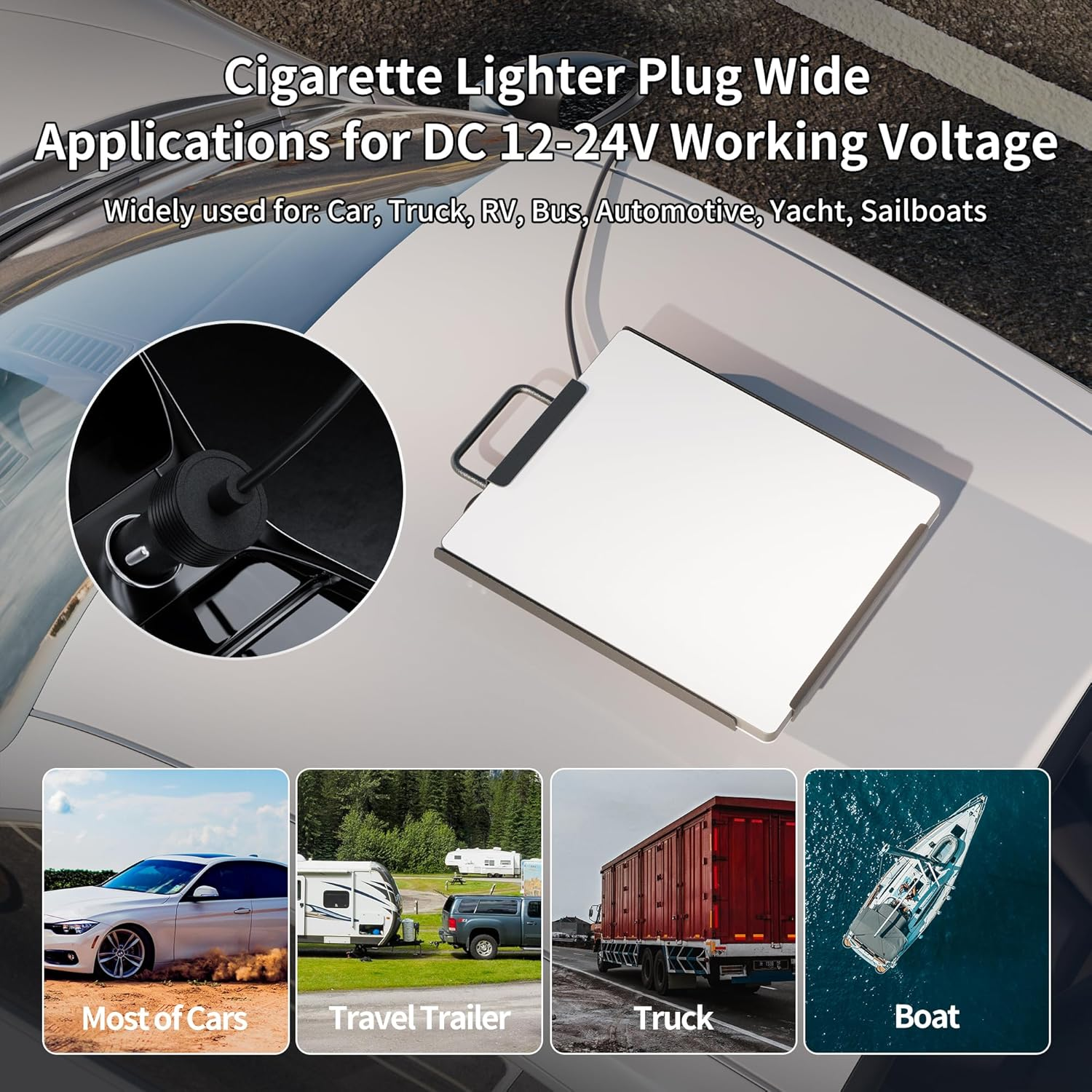 Starlink Mini Cable Car Adapter with Step up Converter, 12V Power Cable with Cigarette Lighter Plug, 10-28V to 30V 3.5A Conversion Kit for Truck RV No Worry about Voltage Drop or Rise image number 1