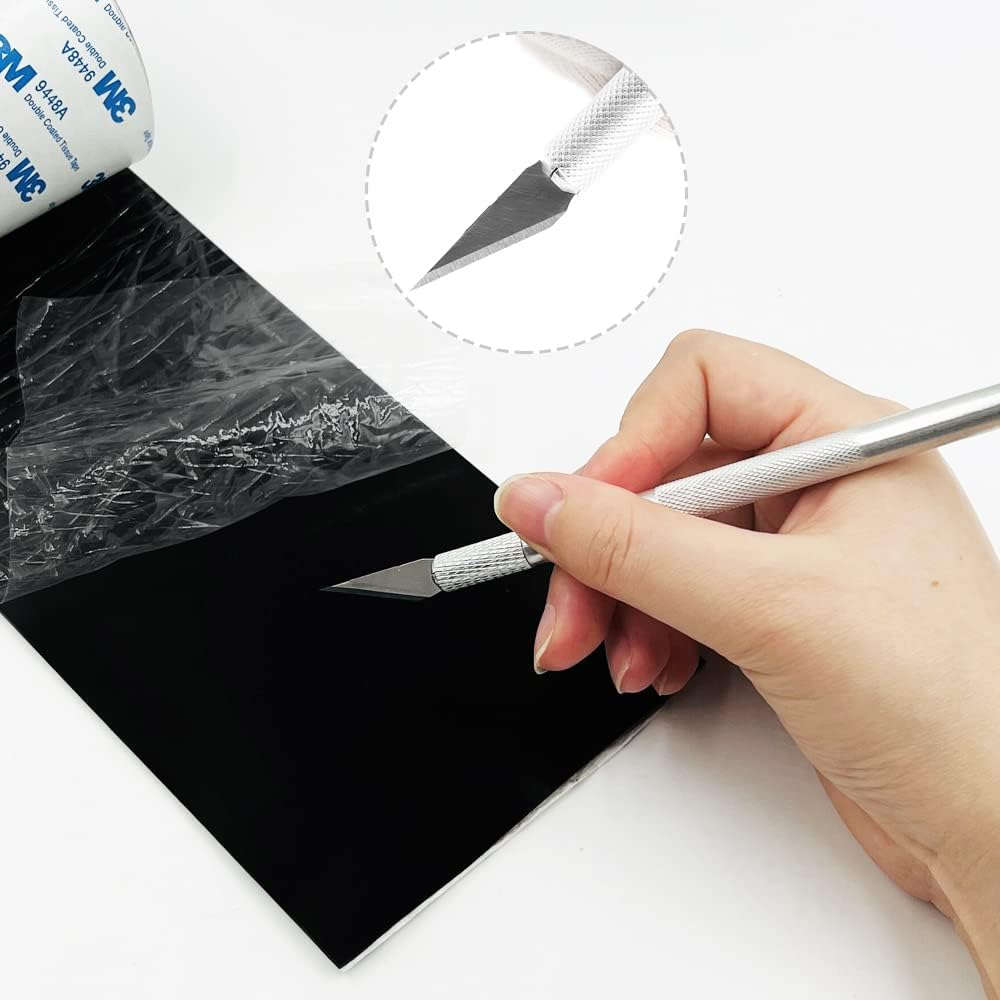 Non Slip Furniture Pads,Sonku 4 X 40 Inch Cuttable Rubber Silicone Pads Self Adhesive anti Scratch Floor Hardwood Protectors and 1 Craft Tooling-Black image number 6