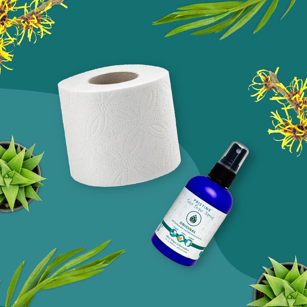 Pristine Toilet Paper Spray: as Seen on Shark Tank, the Planet Friendly, More Natural Alternative to Flushable Wet Wipes - Original 4 Oz