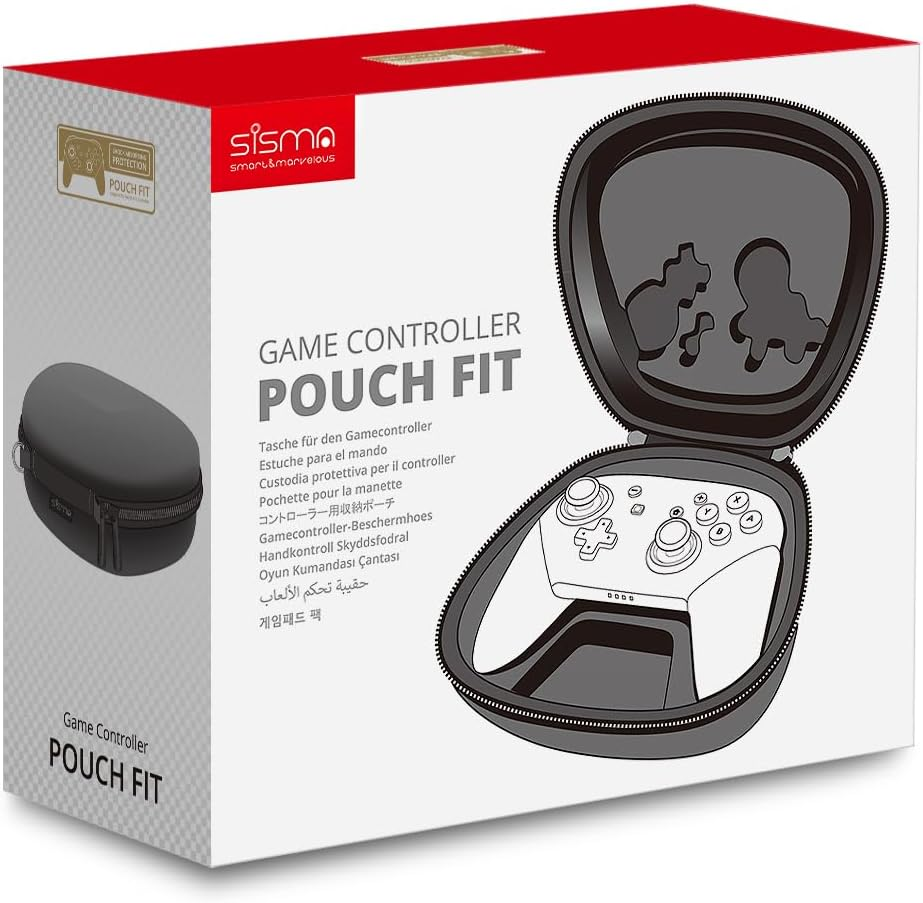 Sisma Carry Case for Switch & Switch 2 Pro Controller (2025), Hard Shell Travel Protective Case All-Around Protection Portable Carrying Bag -Black image number 5