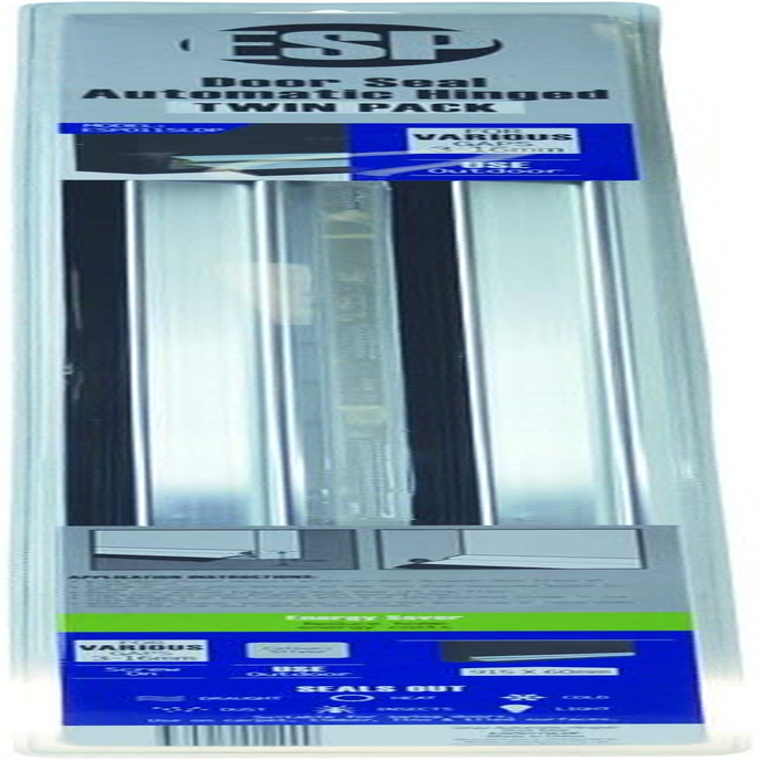 ESP Door Seal Automatic Hinged Silver 2Pk
