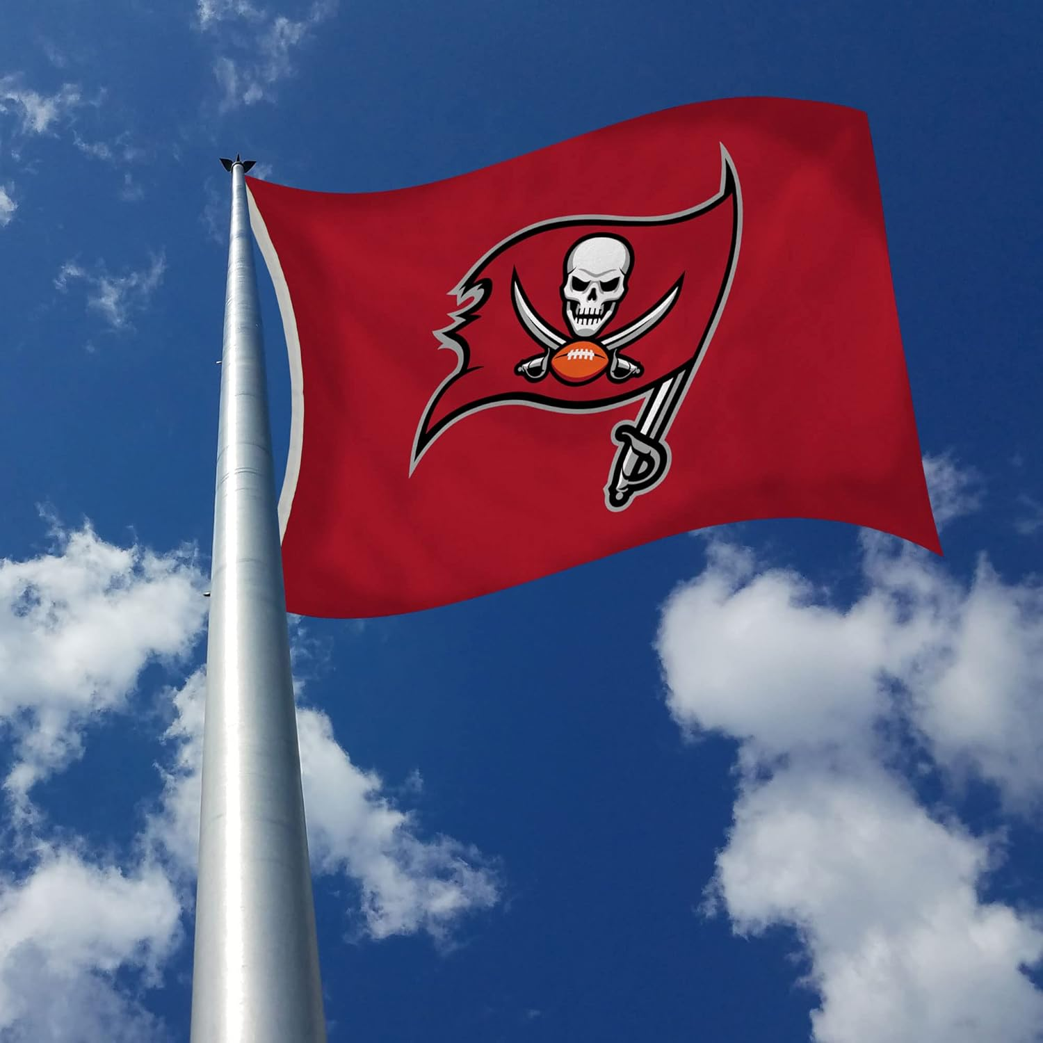 Rico Industries NFL Tampa Bay Buccaneers 3-Foot by 5-Foot Single Sided Banner Flag with Grommets image number 5