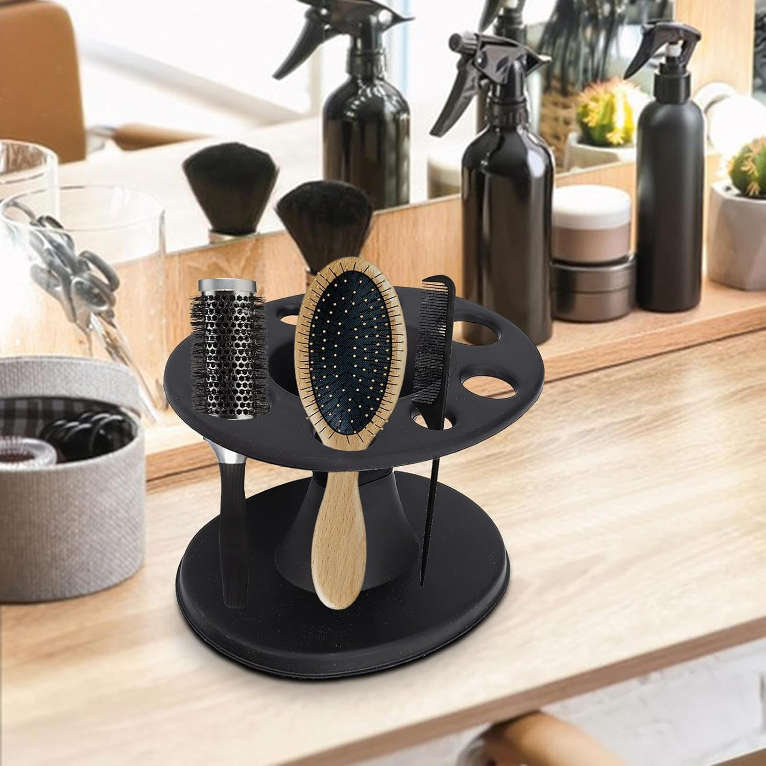 POCHY Hairbrush Holder Organizer | Multipurpose Comb Holder Large Capacity,Sturdy Hair Dresser Supplies Professional, Barber Accessories for Brushes image number 6