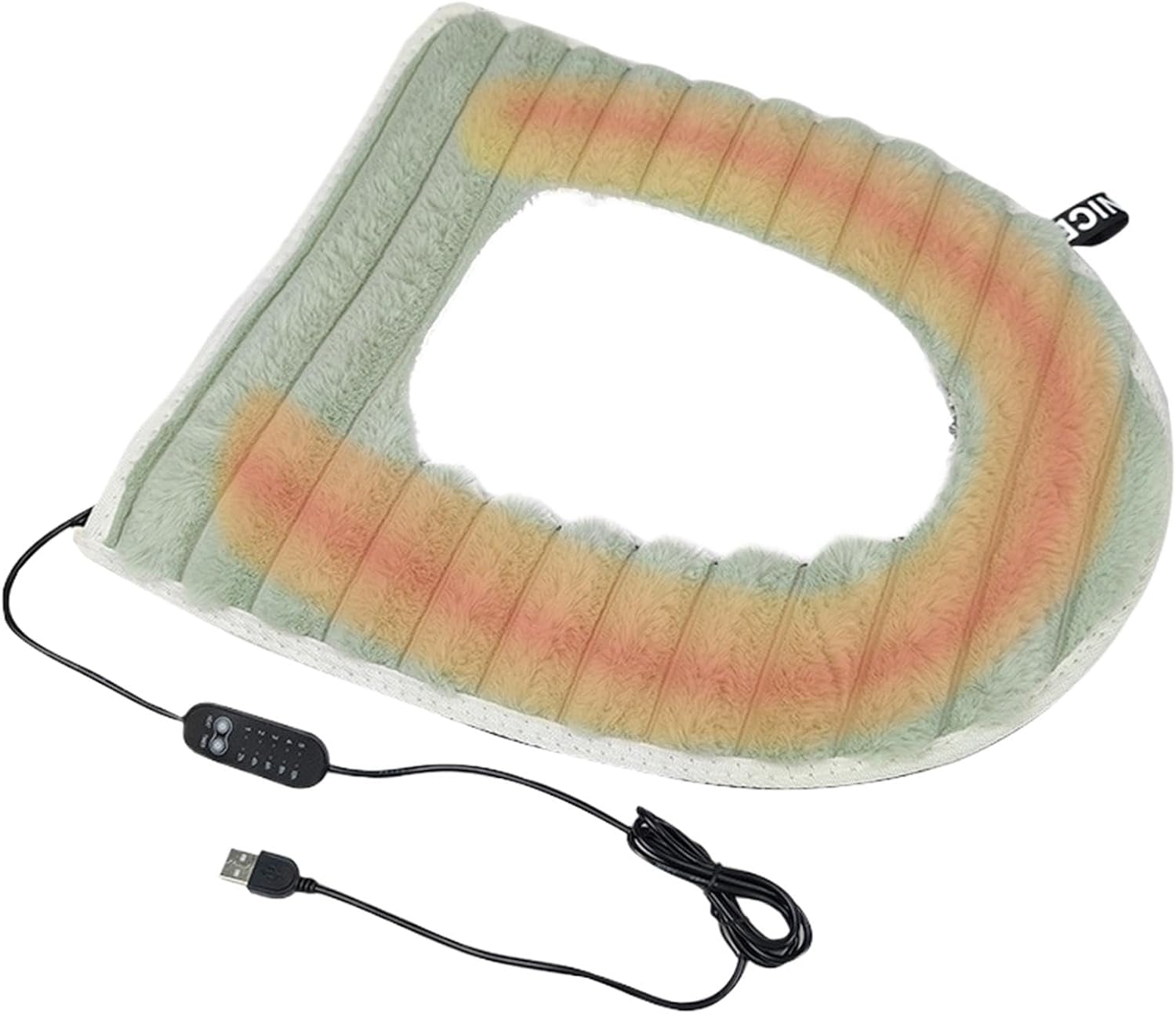 USB Heated Toilet Seat Cover | USB Powered Toilet Seat Cover | Soft Electric Heated Toilet Seat Cover, USB Powered Toilet Seat Warmer with Adjustable Temperature