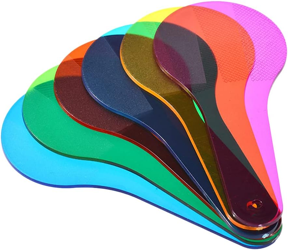 6Pcs Color Paddles, Transparent Color Paddles, Color Learning, Optics Color Filter Plate Montessori Educational Science Educational Painting Color Drawing Cognition Learning and Education image number 3