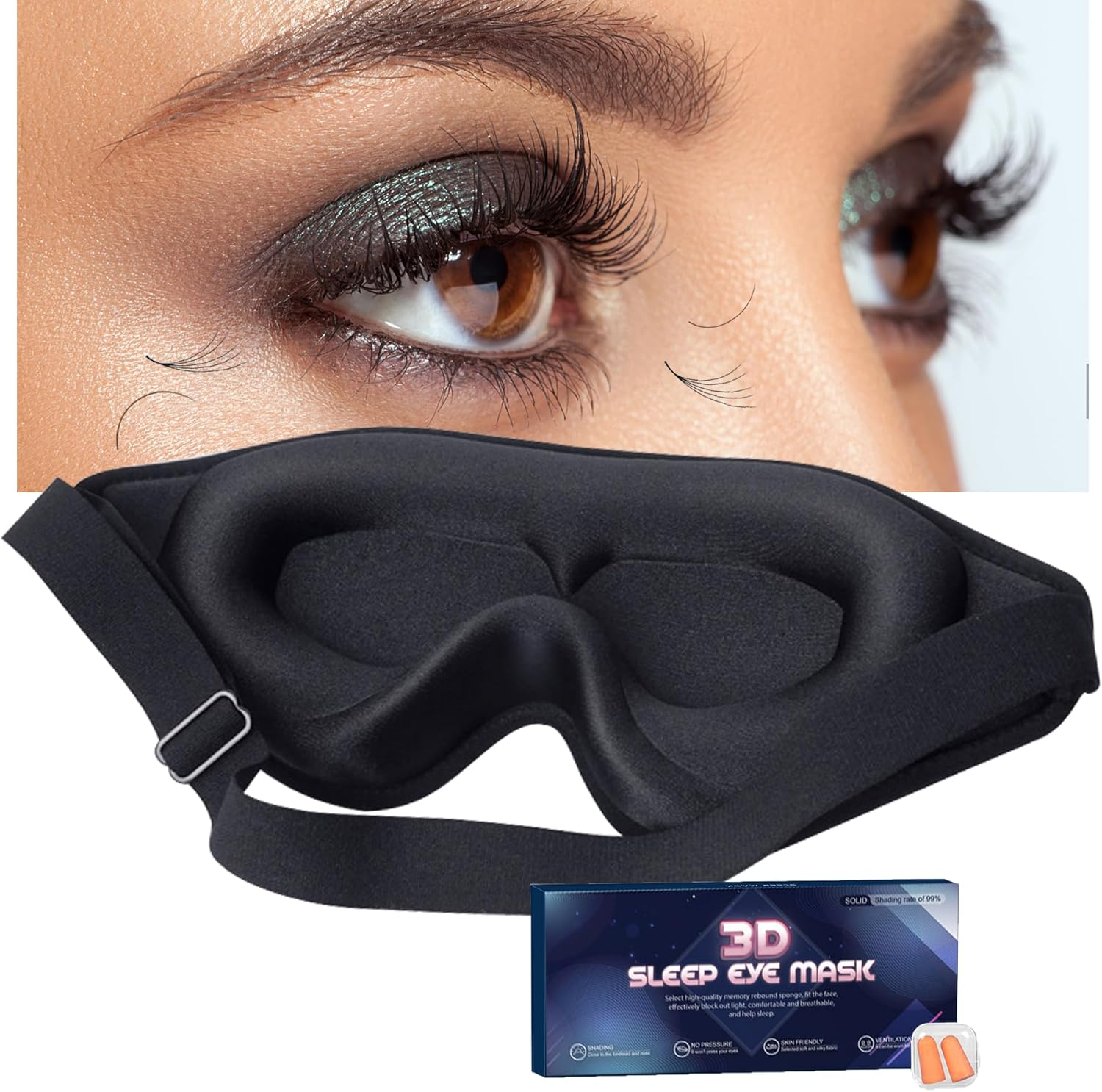 Pink Eye Mask for Lash Extensions, Sleep Mask for Lash Extensions for Women,Lash Extension Sleep Mask for Travel Yoga Nap, 100% Blackout 3D Eye Mask for Sleeping
