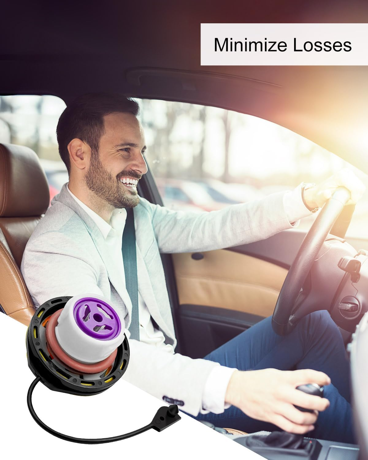 Diesel Fuel Tank Gas Cap Automotive Replacement Part Fit for Jaguar Land Rover Range Rover Sport Discovery 2013-2016 Replace LR053666 C2D33851 image number 3