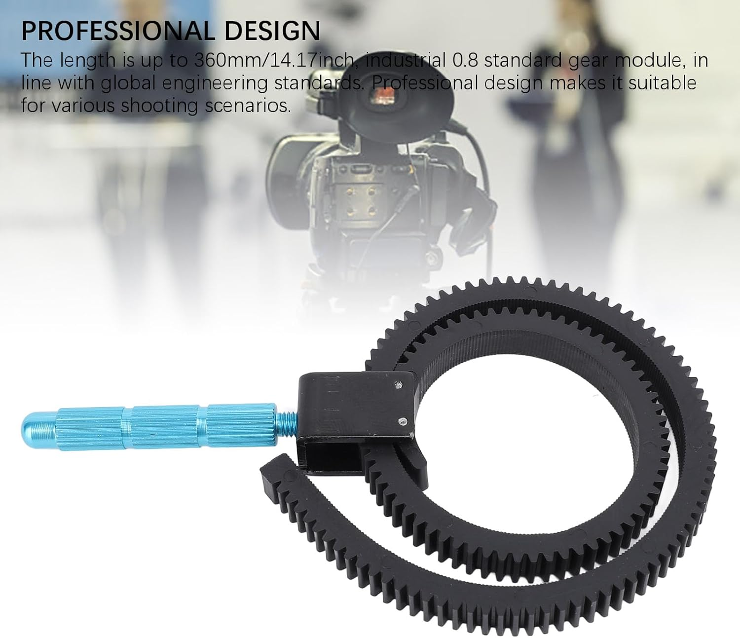 Follow Focus Belt, Camera Focusing Follow Focus Zoom Lens Lever for DLSR, Adjustable from 49Mm to 82Mm, Rubber Flexible Gear Belt with Adjustable Handle image number 4