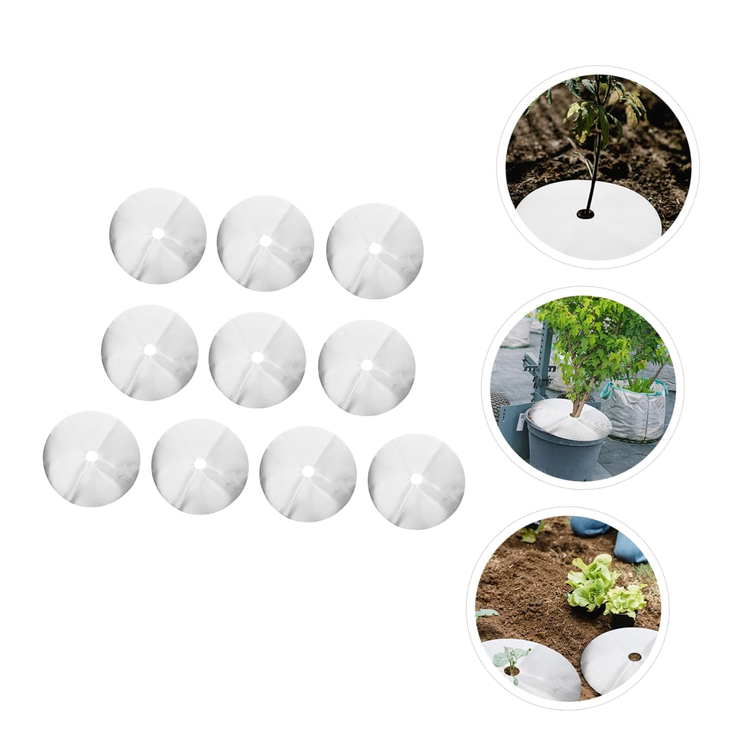 10Pcs Gardening Control Cloth Weeding Barrier Orchard Ground Cloth Non-Woven Long-Life Breathable for Garden Farm image number 2