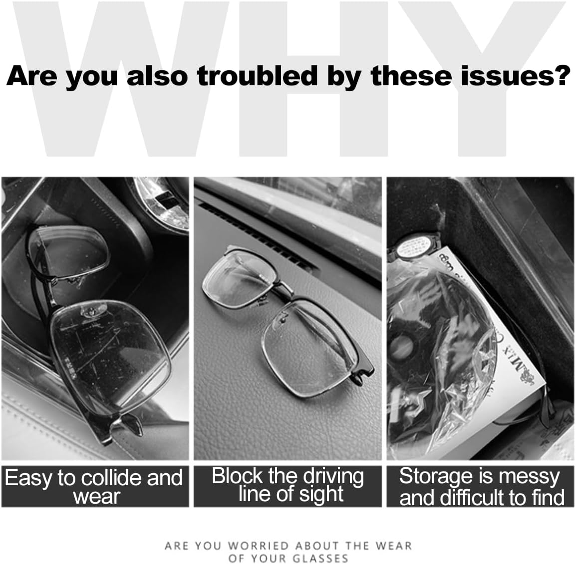 Mandark Magnetic Sunglass Holder for Car Visor, Leather Vehicle Eyeglass Hanger Clip, Automotive Interior Ticket Card Glasses Organizer Clamp Accessories, Universal for SUV, Sedan, Truck(Pink) - Beige image number 5