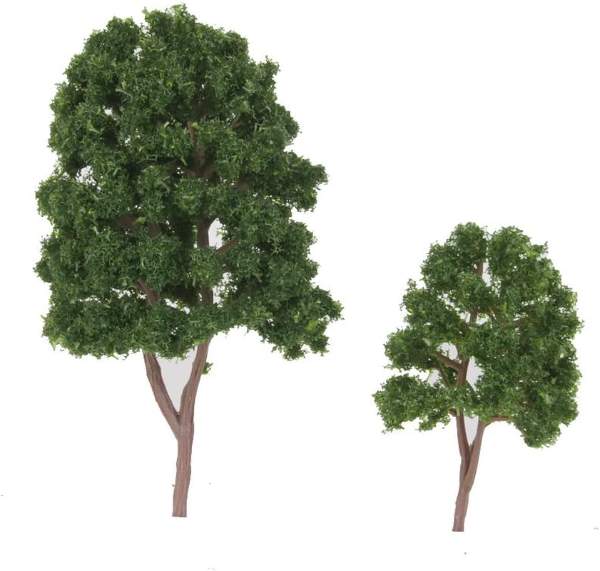 20Pcs Model Trees DIY Railway Scenery Landscape 7.5Cm Art Dark Green image number 2