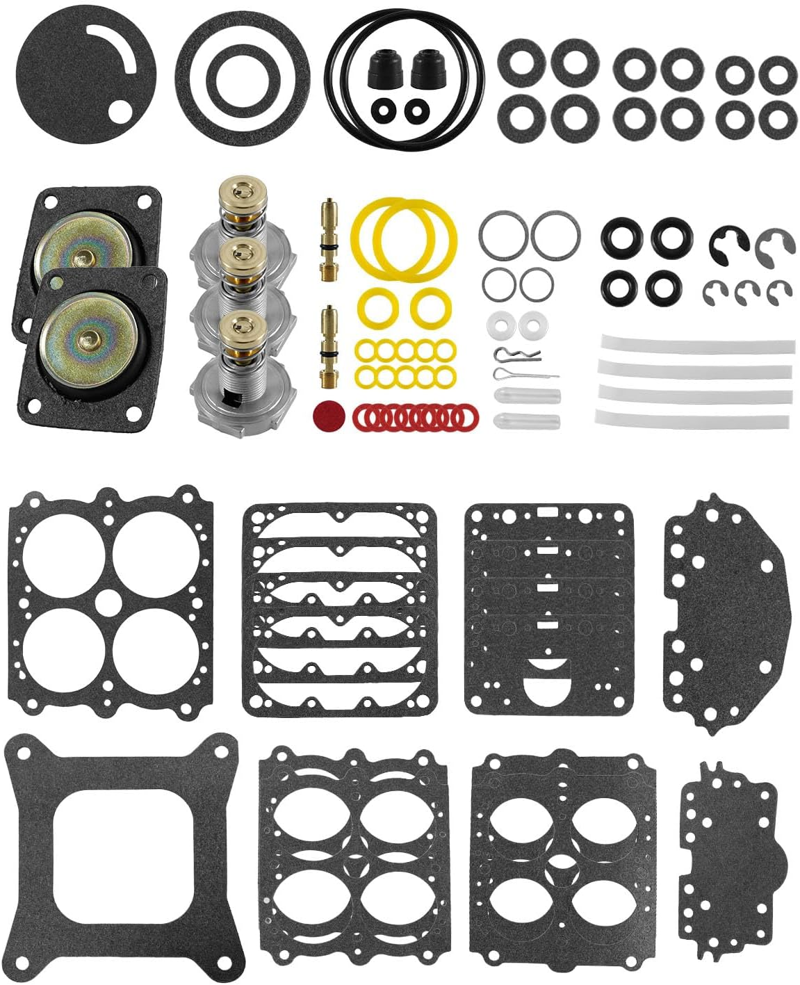 Carburetor Rebuild Kit Fit for Holley Perf Carburetors 4-Barrel Gasoline Dual Pumps Models 4150 600 650 700 750 800 850 CFM, Replace 37-485 image number 4
