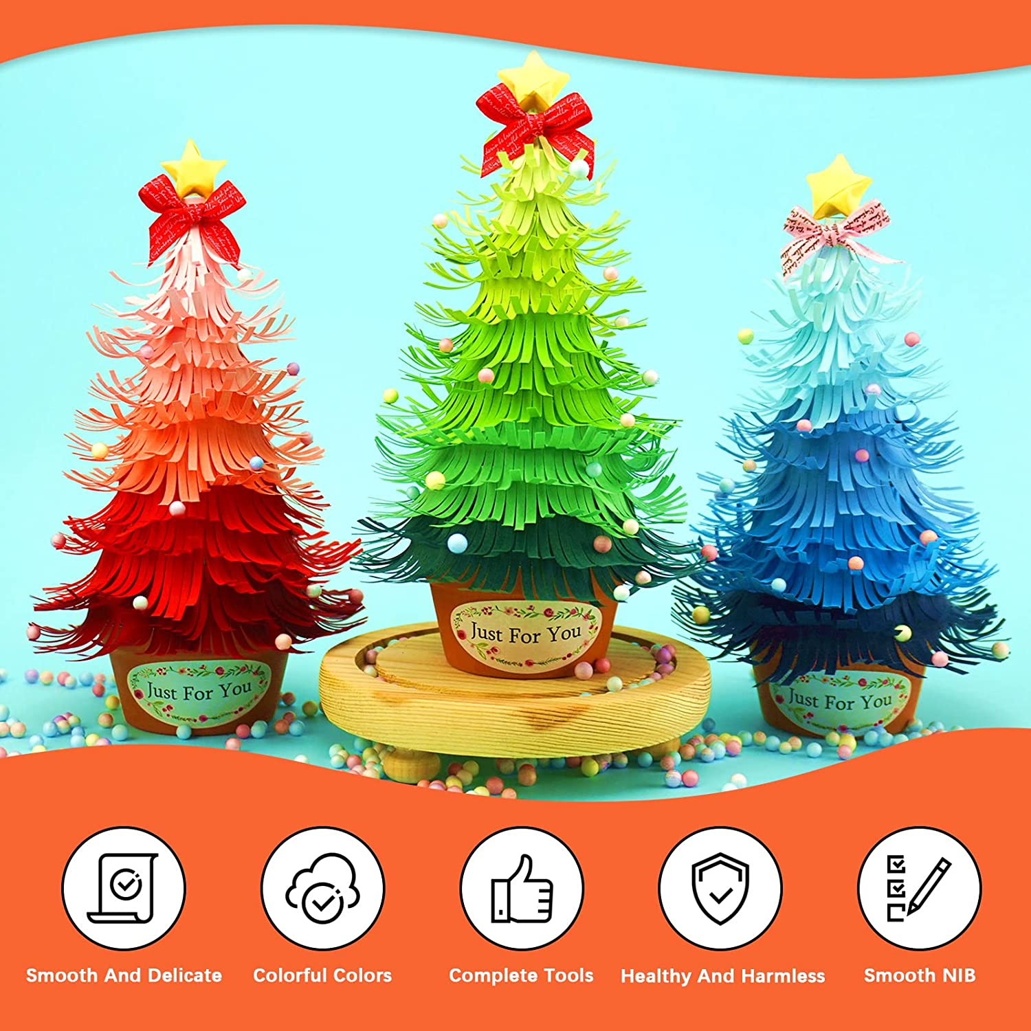 Tanstic 22Pcs Paper Quilling Kits, 45 Colors 900 Strips Paper Quilling Tools and Supplies for Beginners Perfect DIY Handcraft Quilling Set image number 4