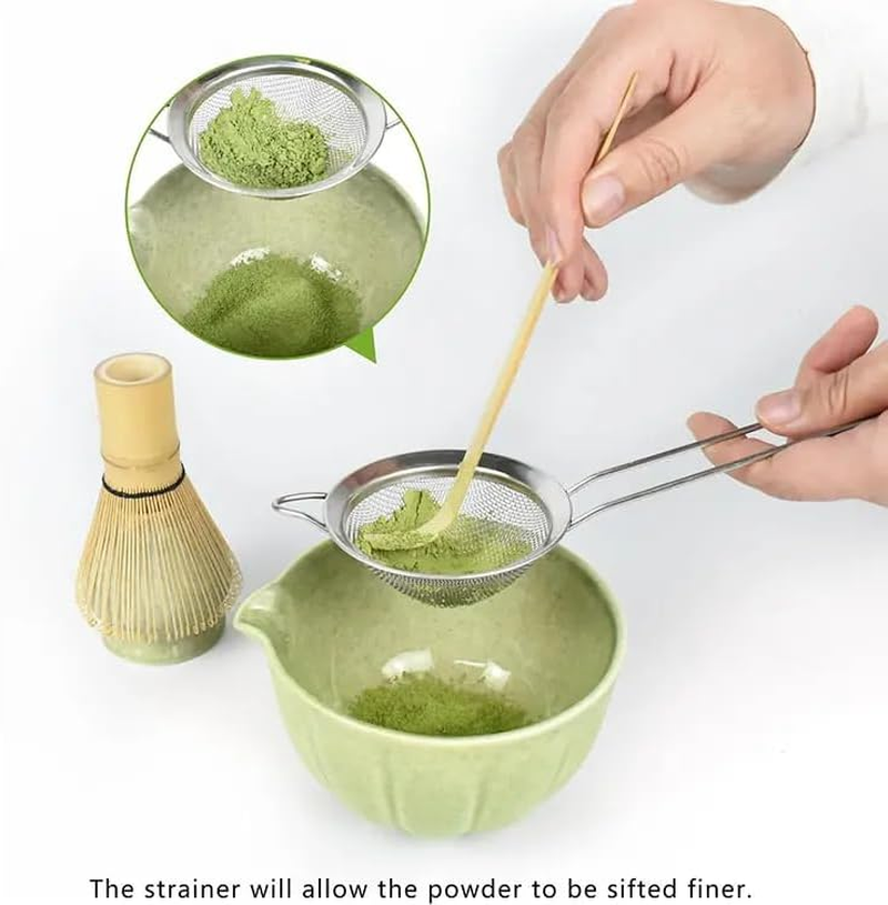 Bushora Matcha Whisk Set &ndash; Handcrafted Ceramic Bowl, 100% Natural Bamboo Whisk,Scoop, 5-Piece Japanese Matcha Tea Set for Smooth,Frothy Matcha image number 2