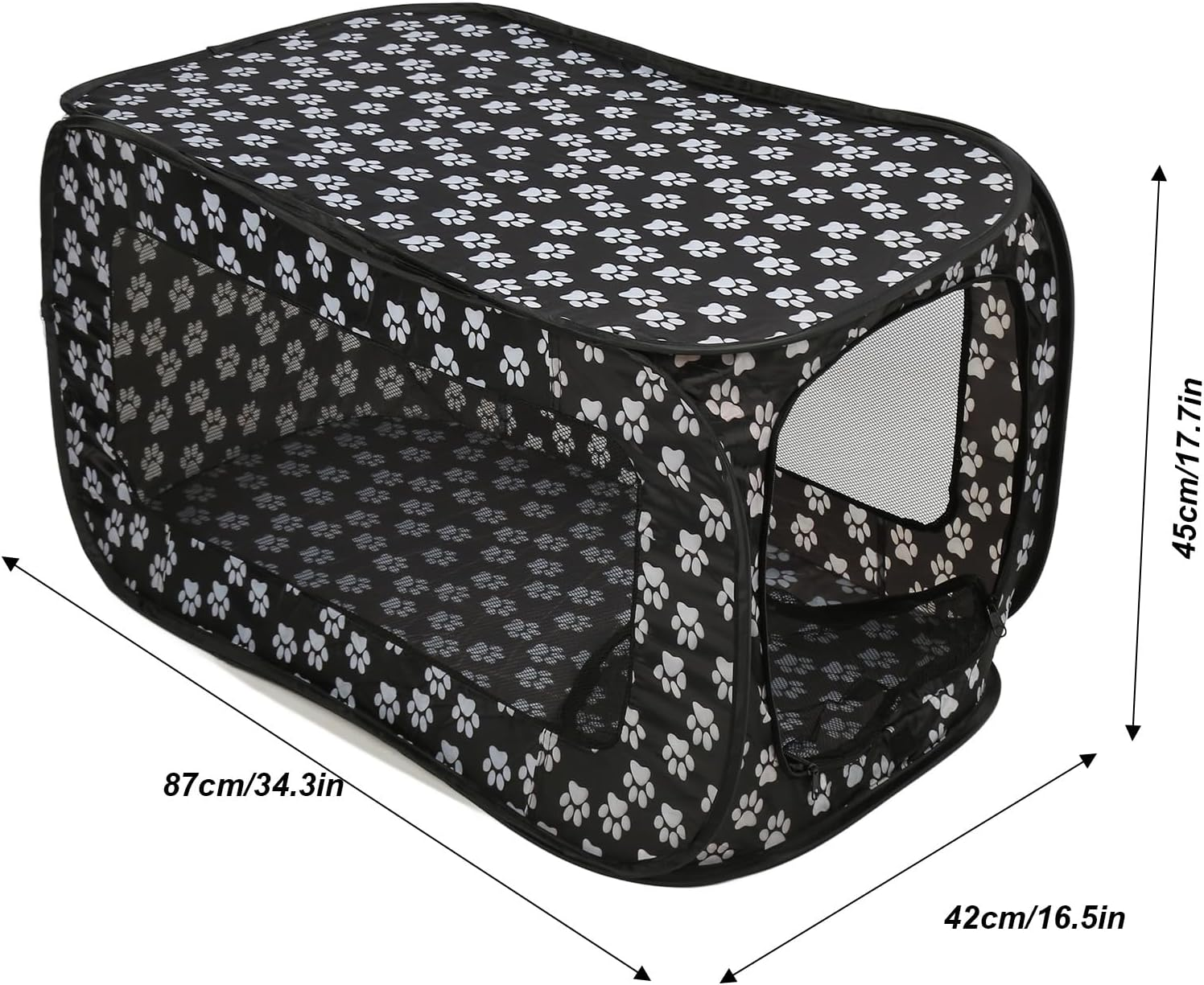 Portable Pet Playpen, Portable Cat Playpen, Foldable Dog Crate Exercise Kennel Tent, Easy to Use, for Pets Dogs Cats Indoor Outdoor Travel Camping Use, 34.3X16.5X17.7In image number 2