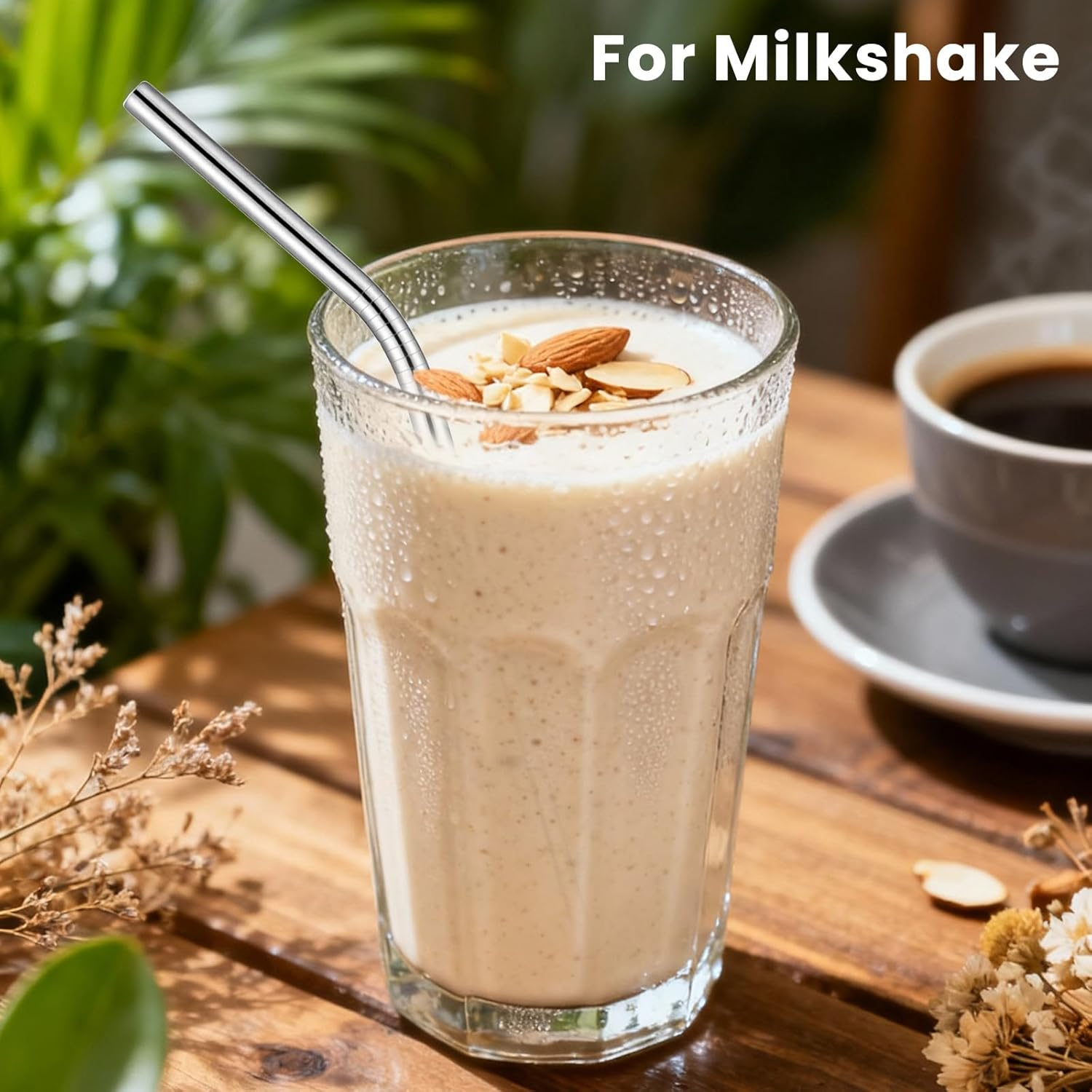 LIQWEI 10Pcs Short Metal Straws, Metal Straws Reusable, Stainless Steel Straw Cocktail Straw with 2 Cleaning Brushes, Bent Cup Accessories for Coffee Mugs, Small Glasses or Cups image number 6