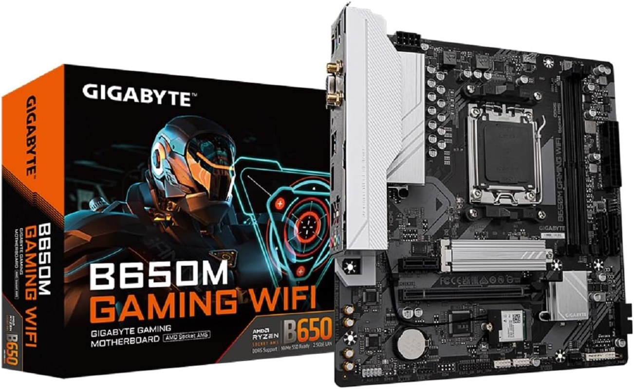 Gigabyte B650M Gaming Wifi Motherboard, B650 Chipset, AMD AM5, Matx, DDR5 image number 4