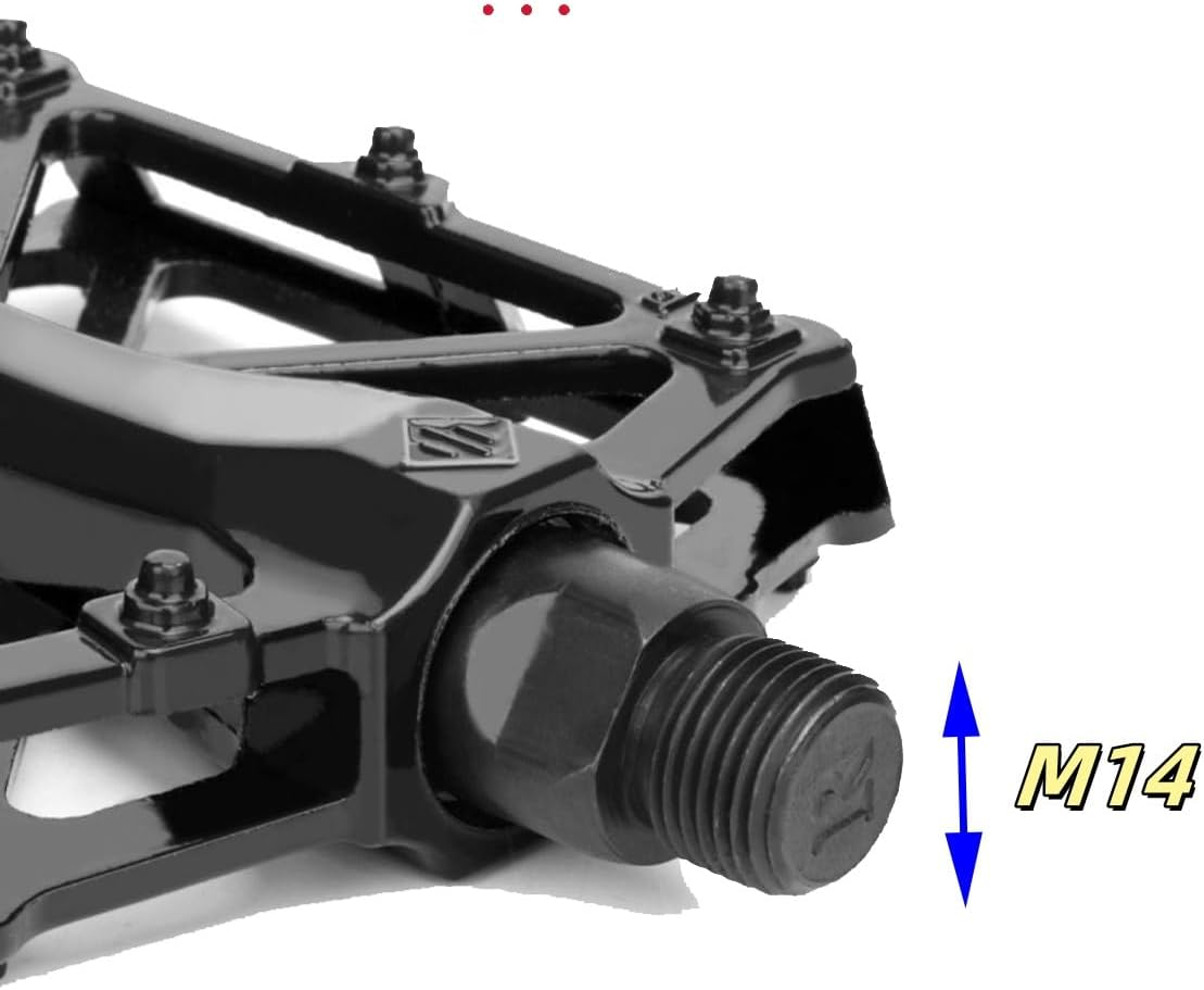 Bicycle Pedal Aluminum Alloy Material the Colors Are Red, Green, and Black. There Are 6 Pedals, 2 of Each Color. Lightweight and Easy to Install, Suitable for Various Bicycles image number 1