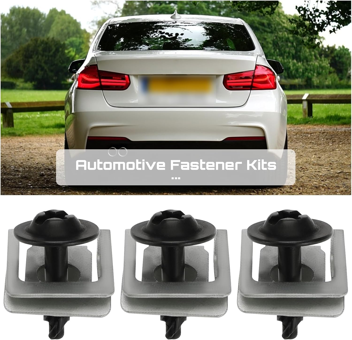 Ecsing 10 Sets of Screw and Nut Clip Kit Compatible with Audi A5 A6 A7 Q7 Compatible with BMW E46 E65 E70 E71 Compatible with Mini Clubman 2007-2014 10 image number 4