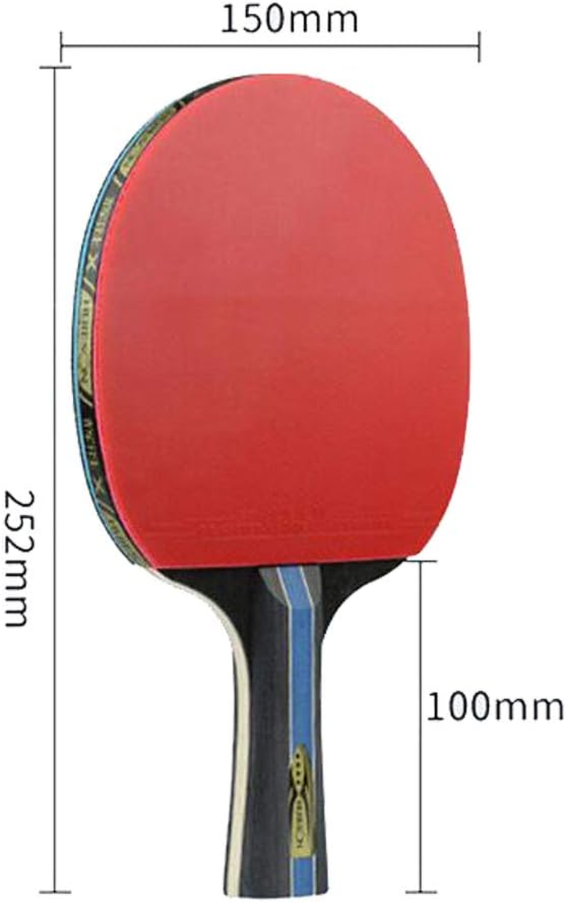 4 Star Table Tennis Racket Pimples-In Rubber Table Tennis Bat Ping Pong Paddle with Bag