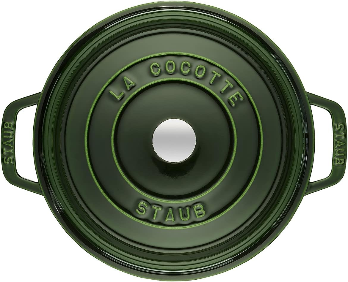 Staub round Cocotte, 26 Cm, Basil Green