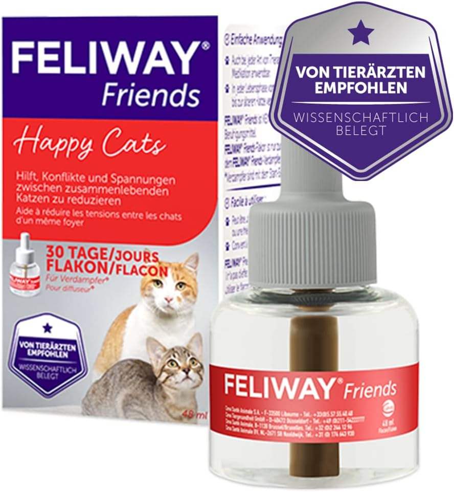 FELIWAY Friends 30 Day Refill for Pheromone Vaporizer, 48 Ml - Helps Reduce Signs of Stress in Cats and Kittens, Veterinarian-Recommended, Clinically Tested image number 5