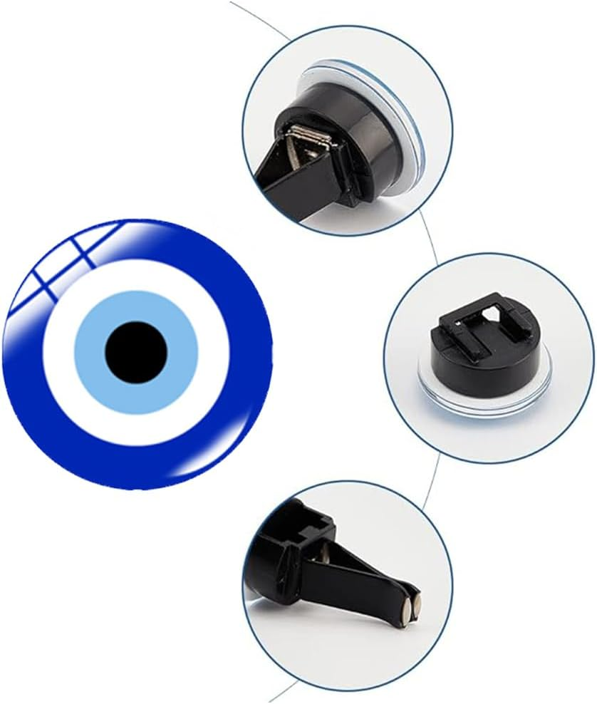 Wangjue 6Pcs Evil Eye Air Vent Clips Car Air Fresheners Blue Turkish Interior Spiritual Accessories Decorations for Girls Women Men image number 4