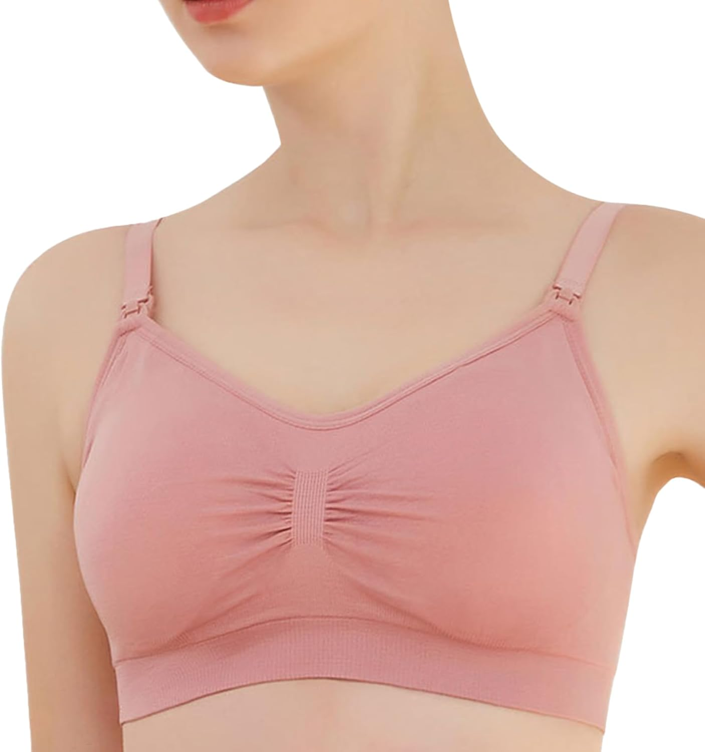 Dress Cici Nursing Bra Wireless - Light Padded Full Coverage Pumping Bras image number 3