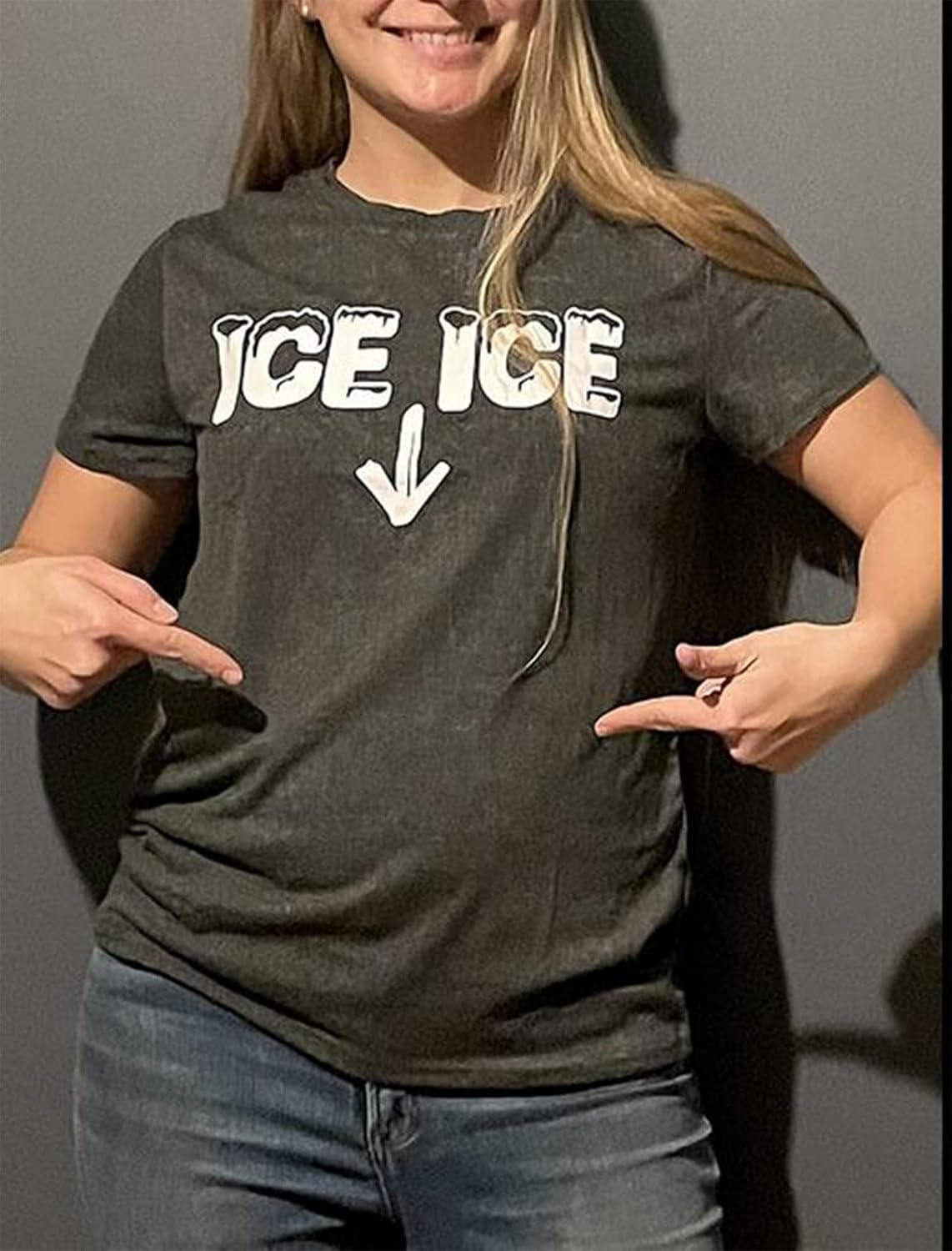 Ice Ice Baby Maternity T-Shirt Women Pregnancy Announcement Shirt Funny Letter Print Pregnant Mom Tee Tops image number 3