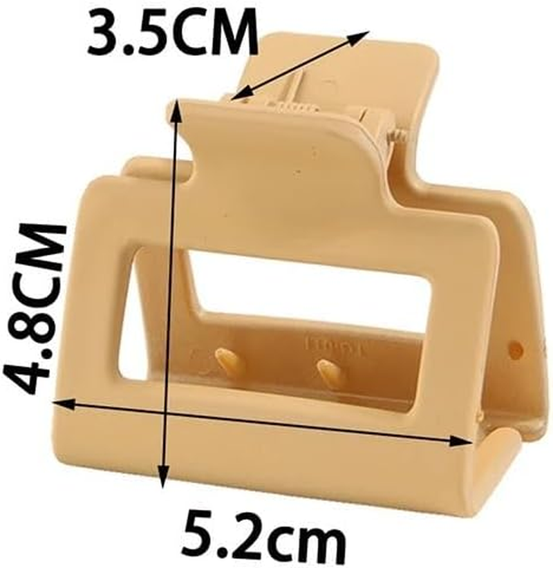 Hair Claw Clips 5Cm Fashion Women'S Solid Color Frosted PS Material Small Square Hairpin Hairpin Headdress Shark Clip Hair Accessories image number 3