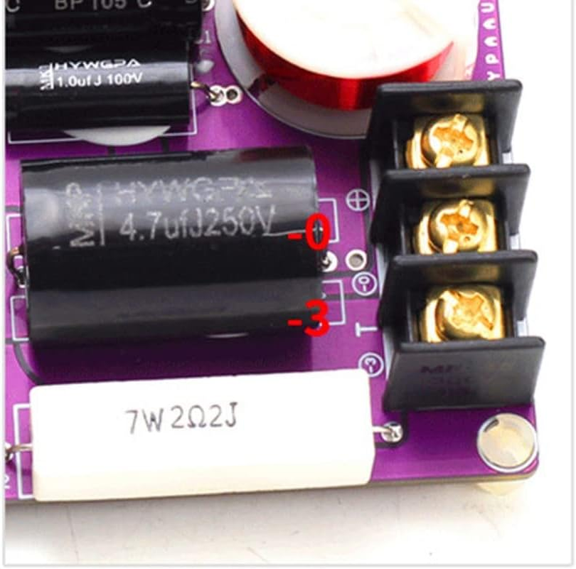 HOOCI 2PCS 3000Hz 2-Way Audio 150W Hifi Filter Circuit Board Stereo Speaker Crossover Filters 4/6/8 Ohm 2 Unit Frequency Dividers (Color : T6 W6)