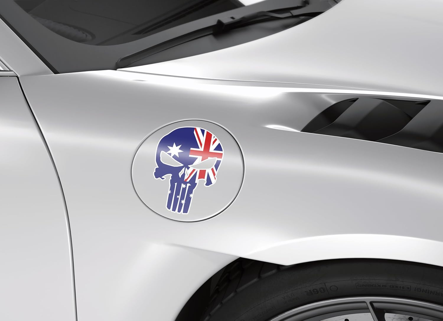 Australian Flag Skull Sticker Decal &ndash; 15X11Cm Vinyl Car Decal, Bubble-Free, Waterproof, Aussie Patriotic Skull for Cars, Utes, Laptops image number 5