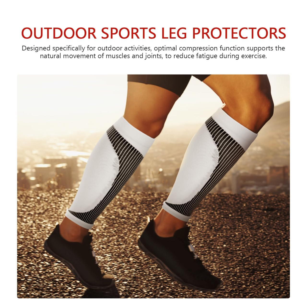 Minkissy 2Pcs Legging Cover 2Pcs White Compression Sleeves for Calf Support Soft Breathable Athletic Covers for Running and Sports