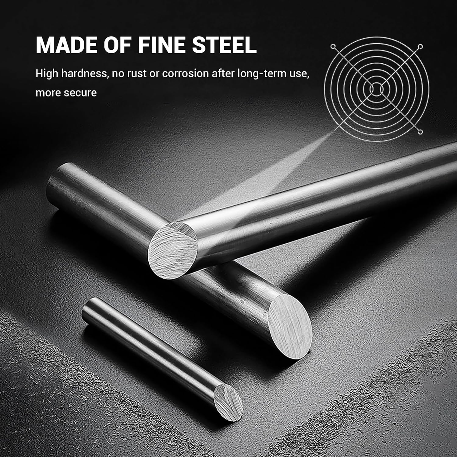 Fan Finger Grill 140Mm PC Fan Grill Guard, 2 Pack CPU Case Metal Grills Protector Guard with Screw for 140X140Mm F-An Protective Cover DIY, PC Computer Case Fans, Exhaust Fans image number 5