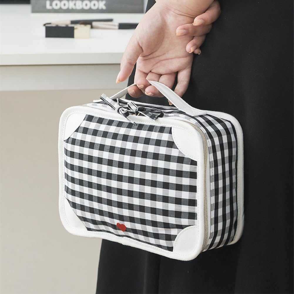 Vanfn Cosmetic Bags, Makeup Bag Cosmetic Bag for Women Cosmetic Travel Makeup Bag Large Travel Toiletry Bag for Girls Make up Bag Brush Bags P.Travel Series