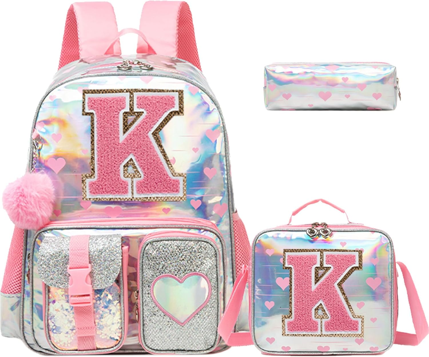 Htgroce Girls Unicorn Clear School Backpack Lightweight Little Kids Backpack - Black Gp image number 5