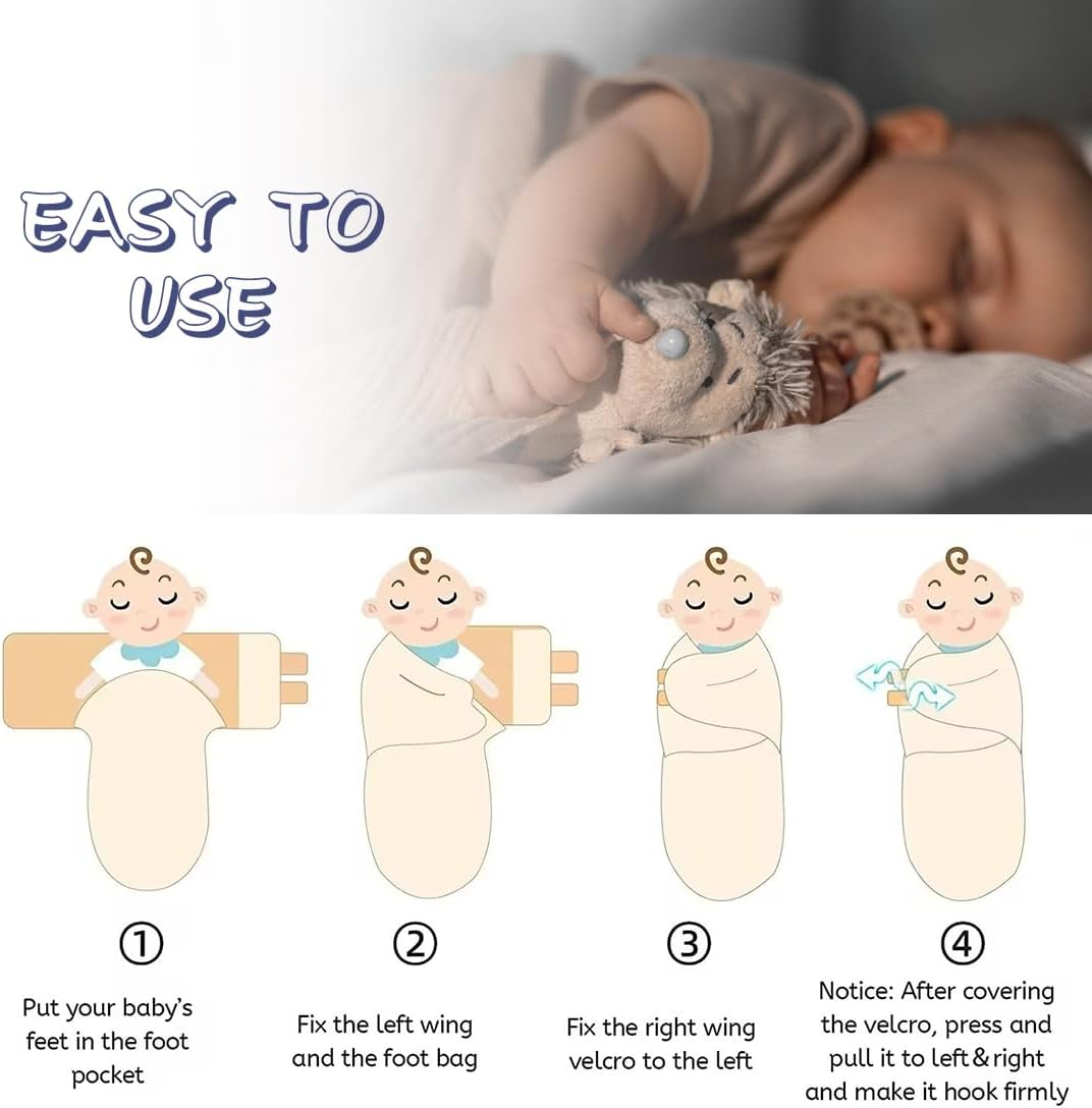 Set of 1 Baby Swaddling Blanket 0-6 Months Baby Swaddles for Newborn Babies in 100% Cotton Born Boy and Girl Nursery (Grey)