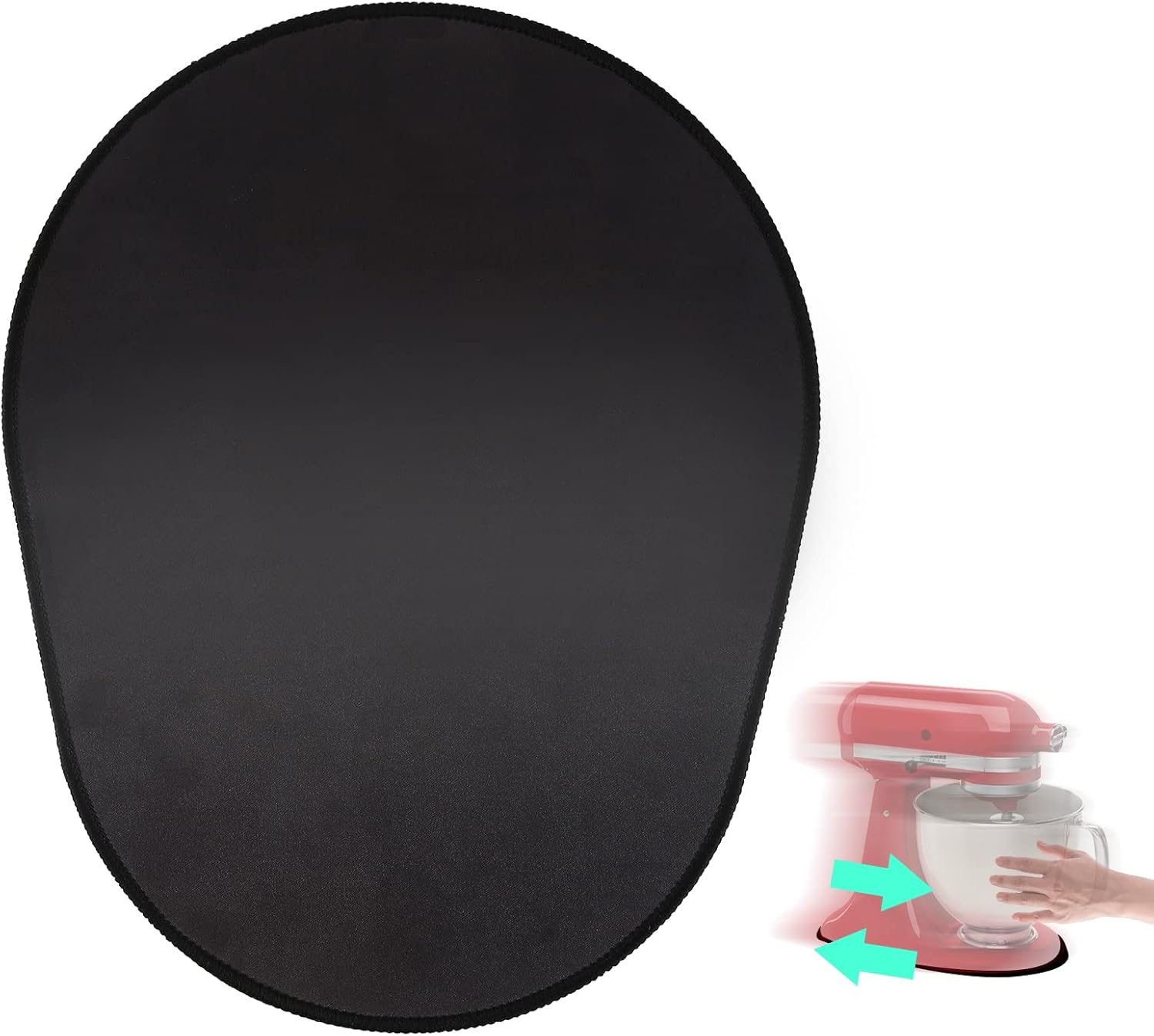 Mixer Sliding Mat - Appliance Sliding Mat Compatible with Kitchenaid Bowl Lift 5-8 Qt Stand Mixer, Kitchen Appliance Slider Mat Mixer Accessories and Attachments（Black） image number 3