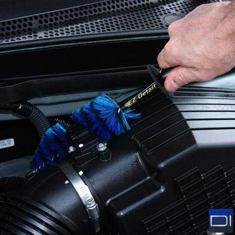 EZ Detail Big and Little Brush Combo - Wheel Rim Cleaner for Cars, Bike, Trucks, Motorcycle, and Other Vehicles - Non-Scratch Auto Detailing Tool, Easily Reaches Nook and Crannies image number 4