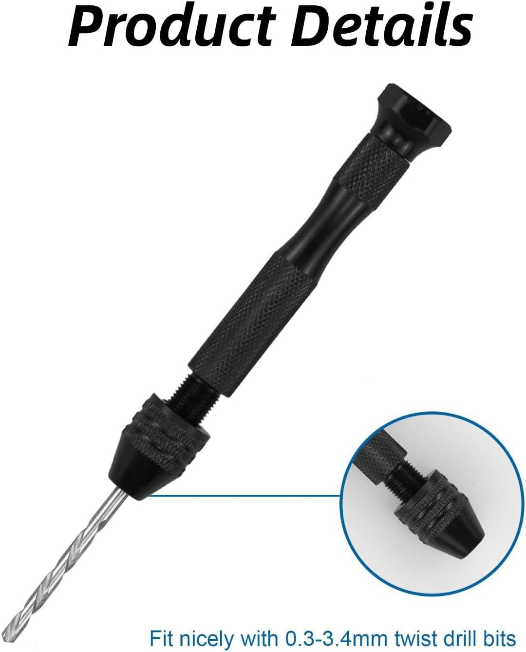 26-Piece Precision Pin Vise Hand Drill Set with Twist Drill Bits - Ideal for Craft Carving DIY, Woodworking, & Model Making(0.5-3Mm Drilling Bits) image number 2