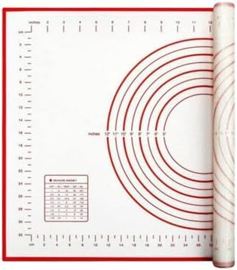 Non-Stick Silicone Baking Mat Rolling Cake Dough Scale Pastry Clay Fondant Sheet - Flexible Silicone Baking Mat with Measurements image number 3