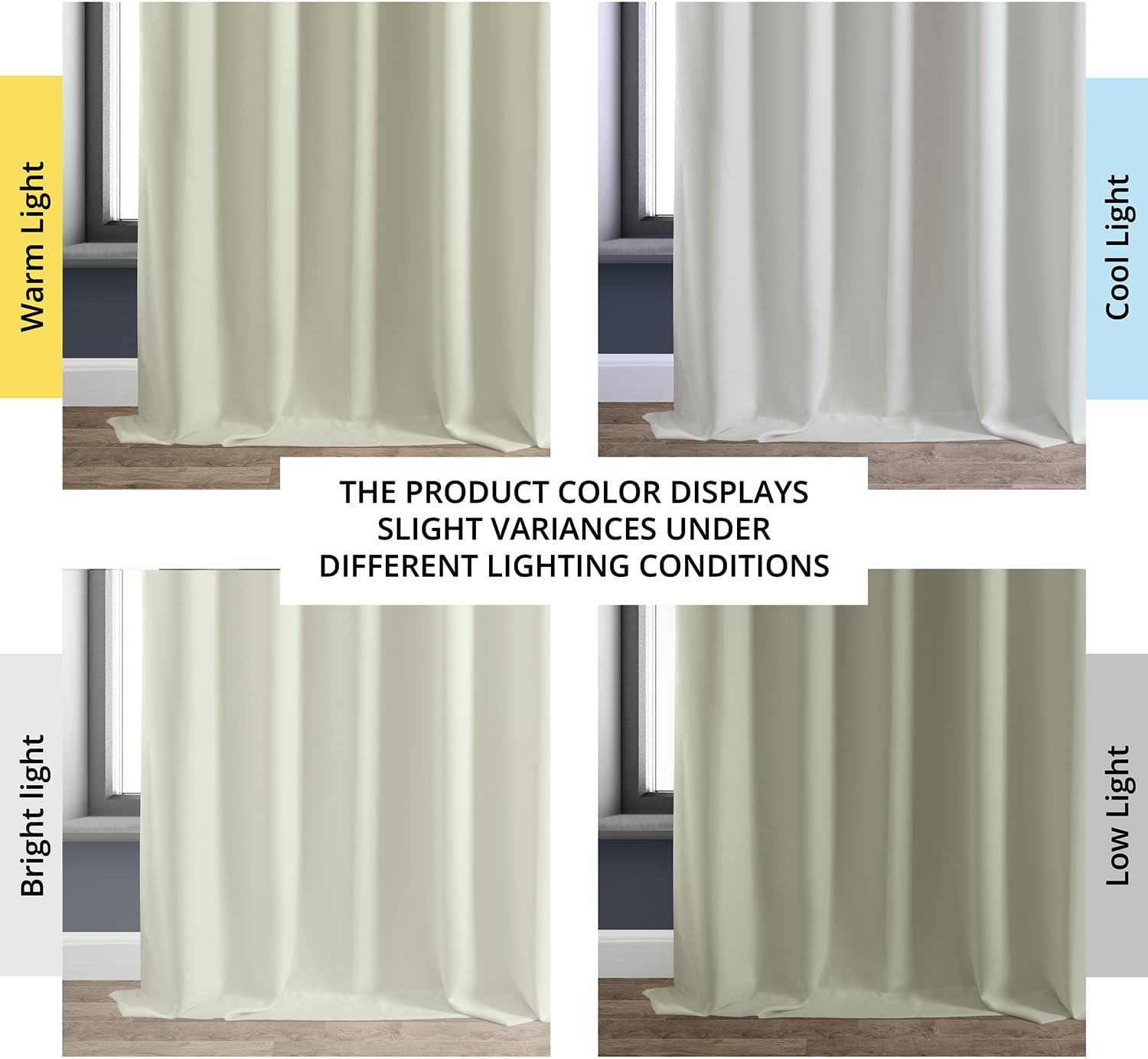 HPD HALF PRICE DRAPES Solid Thermal Insulated Blackout Curtains for Bedroom 108 Inches Long Curtain (1 Panel) Signature Blackout Linen Window Curtains for Living Room, 50W X 108L, Excursion Ivory image number 6
