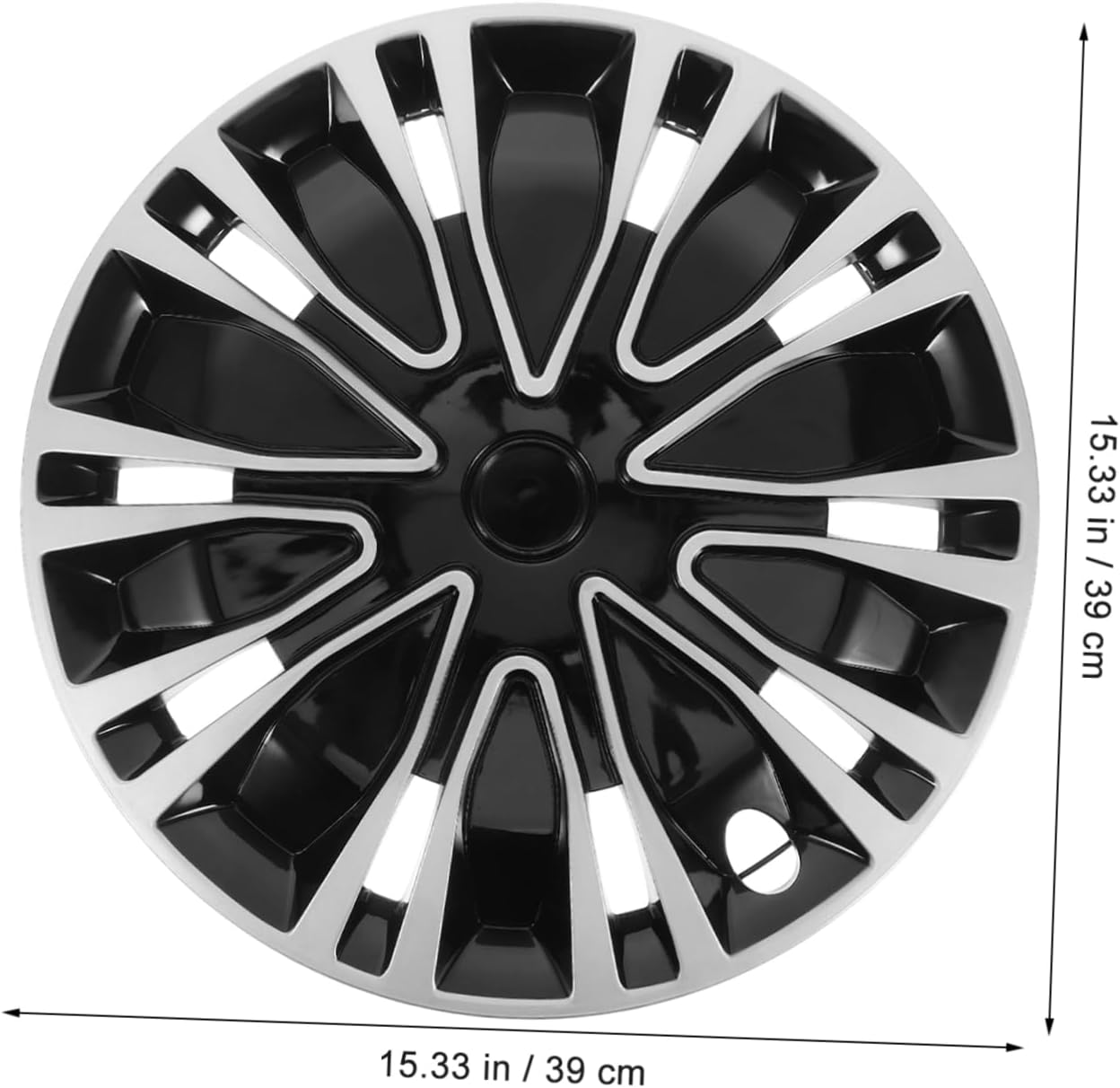 Alipis Decorative Wheel Hub Covers Replacement Hubcaps for 18.3-Inch Steel Rims Silver Black Automotive Truck SUV Wheel Rim Cover Car Accessories image number 1