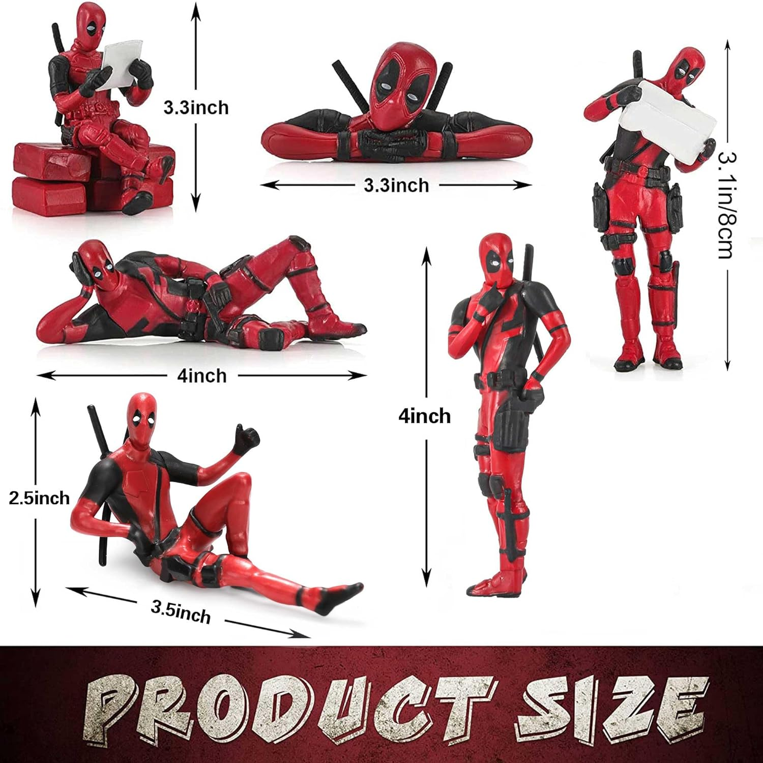 6Pcs Anime Action Figures, Classics Figures Model Status for Home, Car, Desk and Computer Decorations image number 1