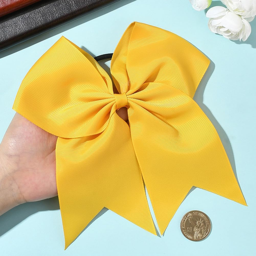 SUNNYCLUE 1 Box 2Pcs Bow Pony Tail Holders Bowknot Hair Ties Coquette Large Jumbo Scrunchies Bows Knot Cheer Hair Ponytail Elastic Tail Bands for Women Cheerleading Summer Sports School Decorations image number 6