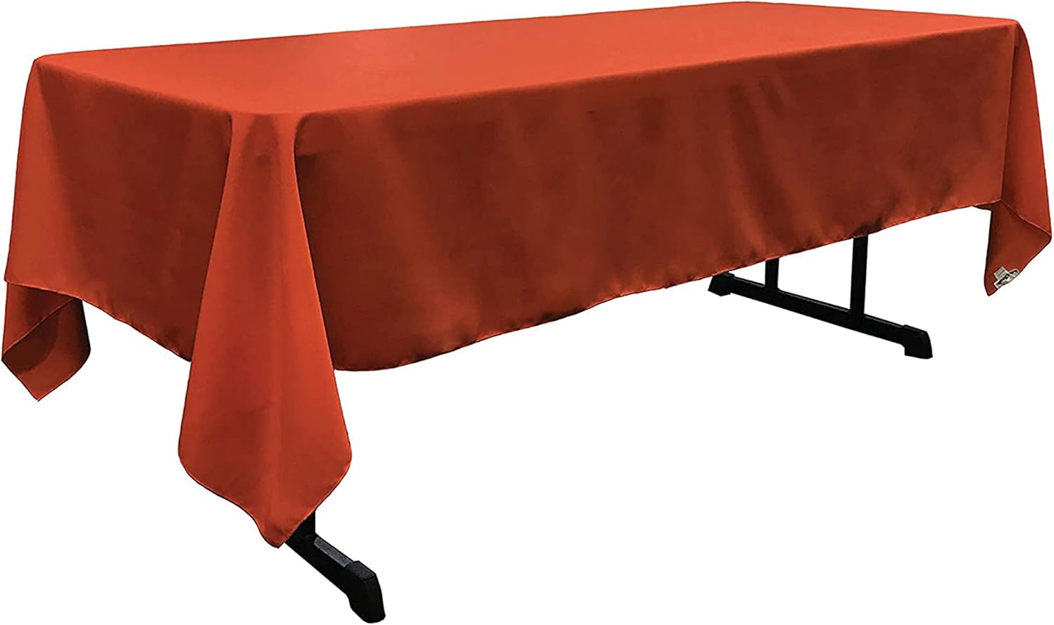 LA Linen Polyester Poplin 60 by 90" Rectangular Tablecloth, Charcoal image number 4