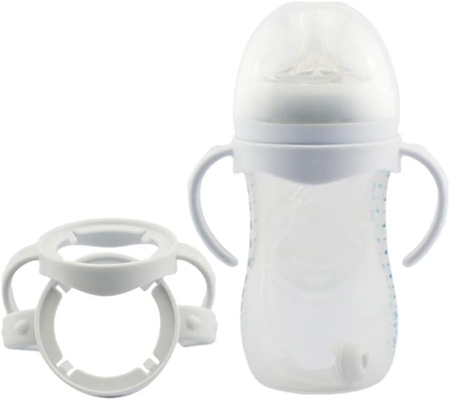 4 Pack Bottle Handles for Philips Avent Bottles, Compatible Avent Holder, Wide Mouth PP Glass Bottle Grip Handle Accessories (White) image number 1