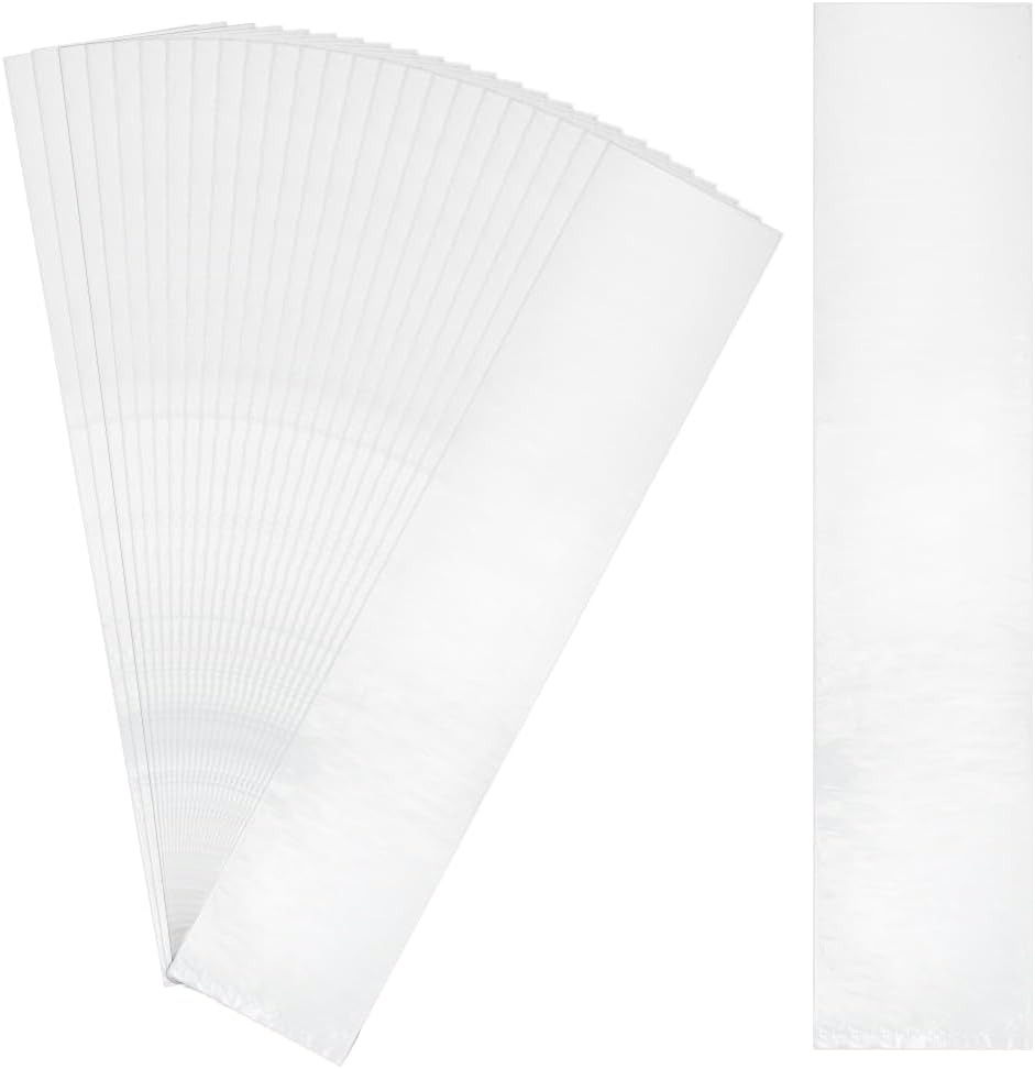 PH Pandahall 6&times;30 Inch 60 Pack Poster Bags, 2.3 Mil Long Open-Ended Plastic Sleeves Transparent Storage Poster Tube for Wigs, Posters, Popcorn, Blueprint, Narrow Items, Waterproof, 29.3X5.9'', Clear image number 3